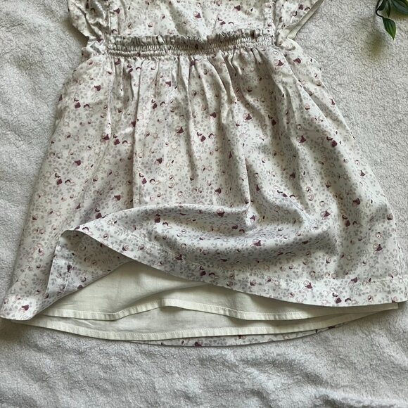 Little White Company 3-6M Cream Floral Smocked Dress GUC Baby Girl - Picture 6 of 16